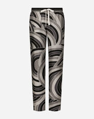 Dolce&Gabbana Printed silk pajama pants Multicolor G038TTFJPAF