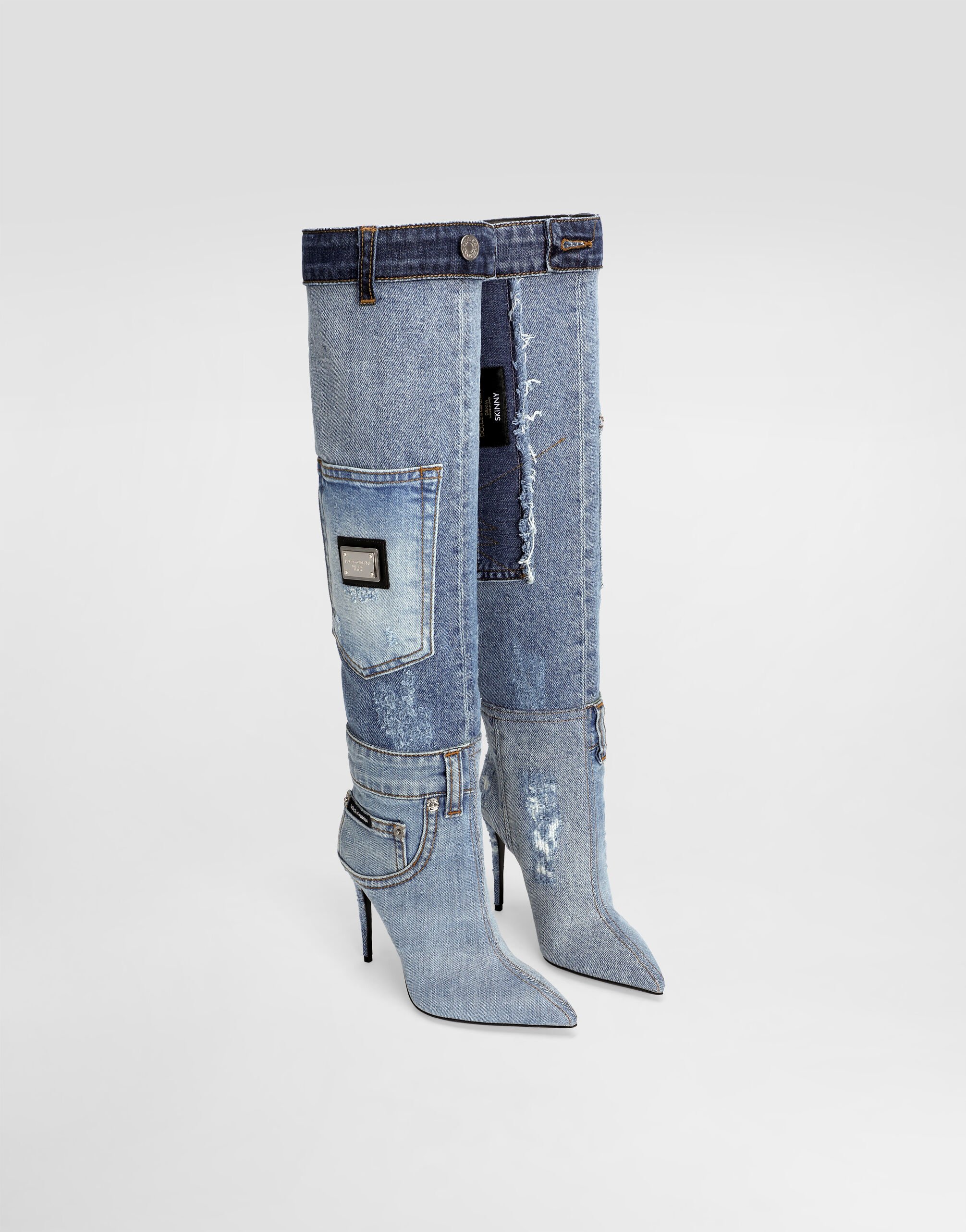 D&G デニムロングブーツ 37 29690653_60497373_600.jpg