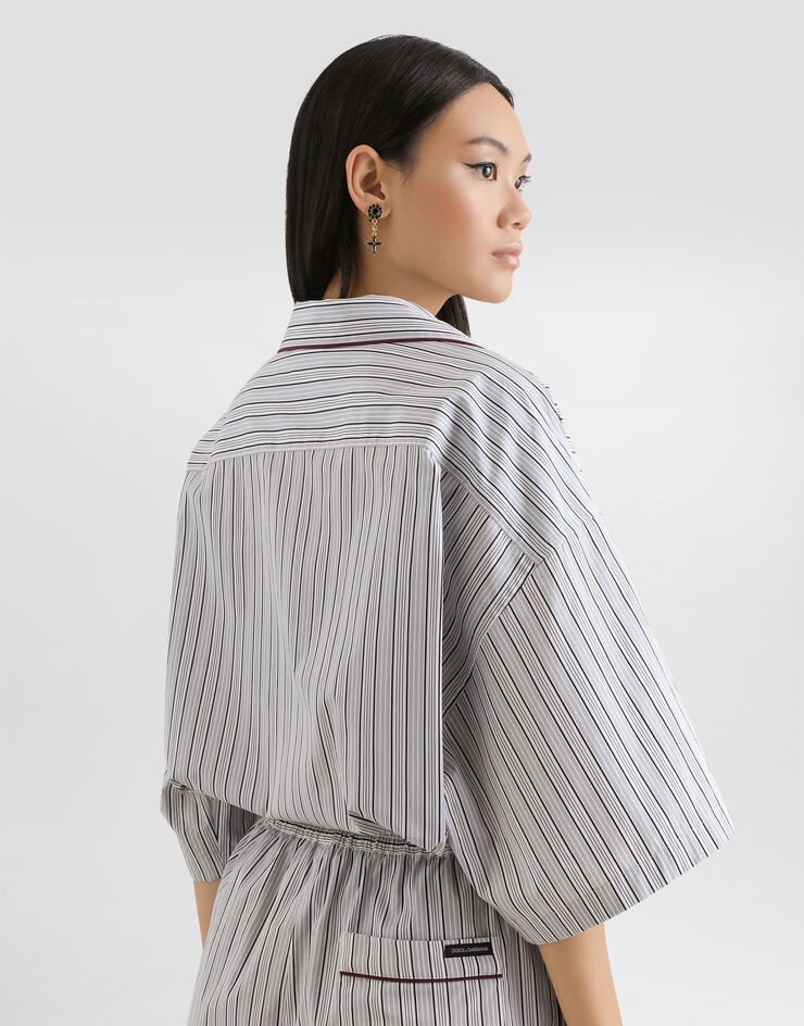 Dolce & Gabbana Striped poplin shirt Multicolor F5U31TFR51X