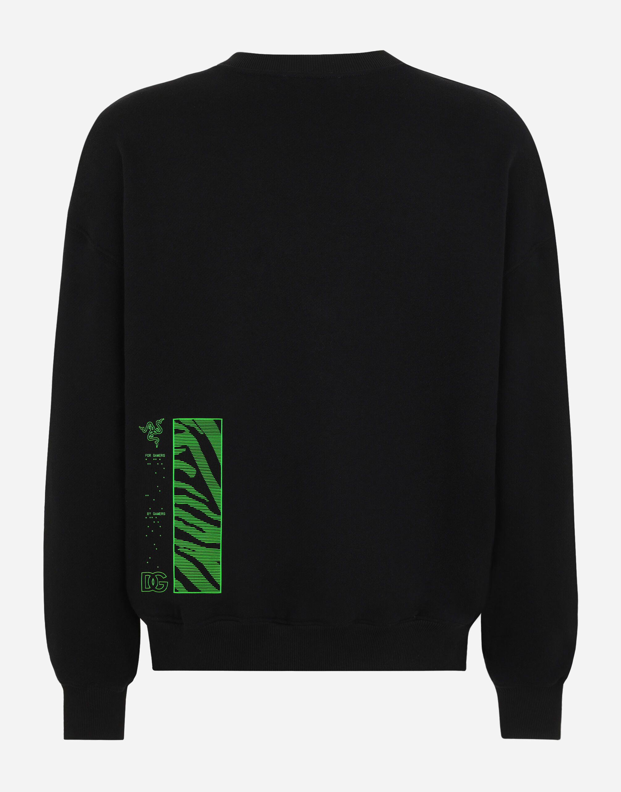 Cotton round neck sweatshirt RAZER in Black for Dolce Gabbana US