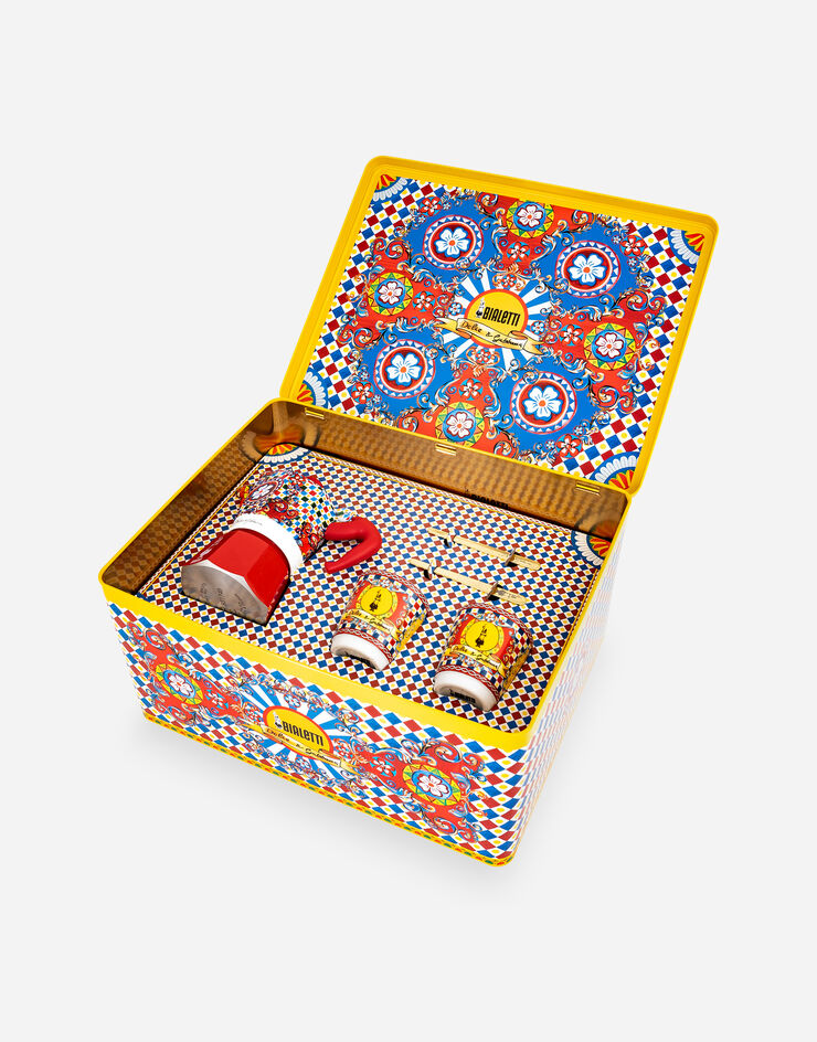 Dolce & Gabbana BOX MOKA SMALL + 2 PORCELAIN CUPS & 2 GOLDEN STIRRERS BIALETTI DOLCE&GABBANA Multicolor TCK015TCAFN