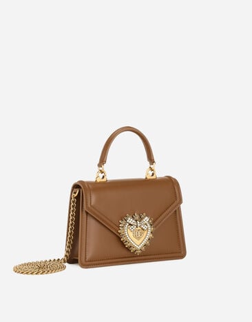 Dolce & Gabbana 스몰 디보션 탑 핸들 백 베이지 BB6711AV893