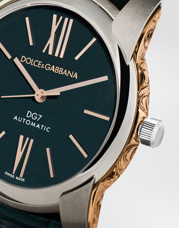 Dolce & Gabbana DG7 ウォッチ スチール エングレイブドゴールドサイド グレー WWEE1MWWS12