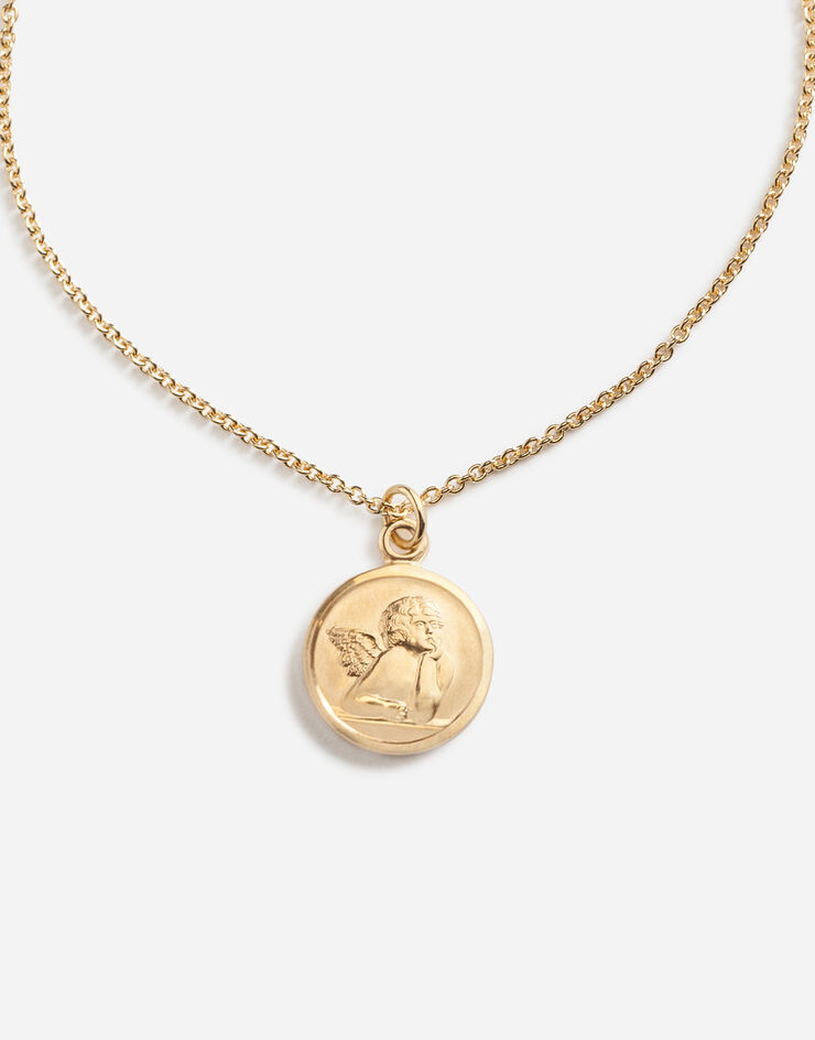Dolce & Gabbana Pulsera con medalla de ángel Dorado WBEJ1GW0001
