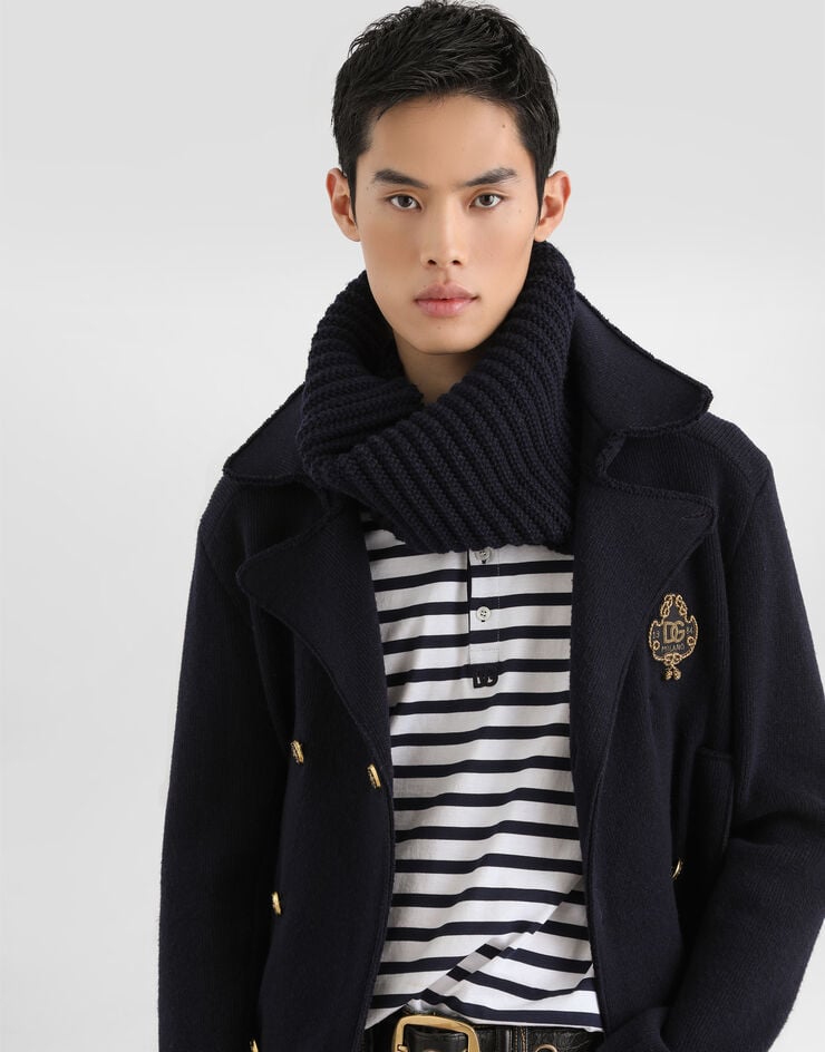 Dolce & Gabbana Jacke aus Schurwolle mit zweireihiger Knopfleiste Dolce & Gabbana Jacke aus Schurwolle mit zweireihiger Knopfleiste Blue GXVBDZJDVLL
