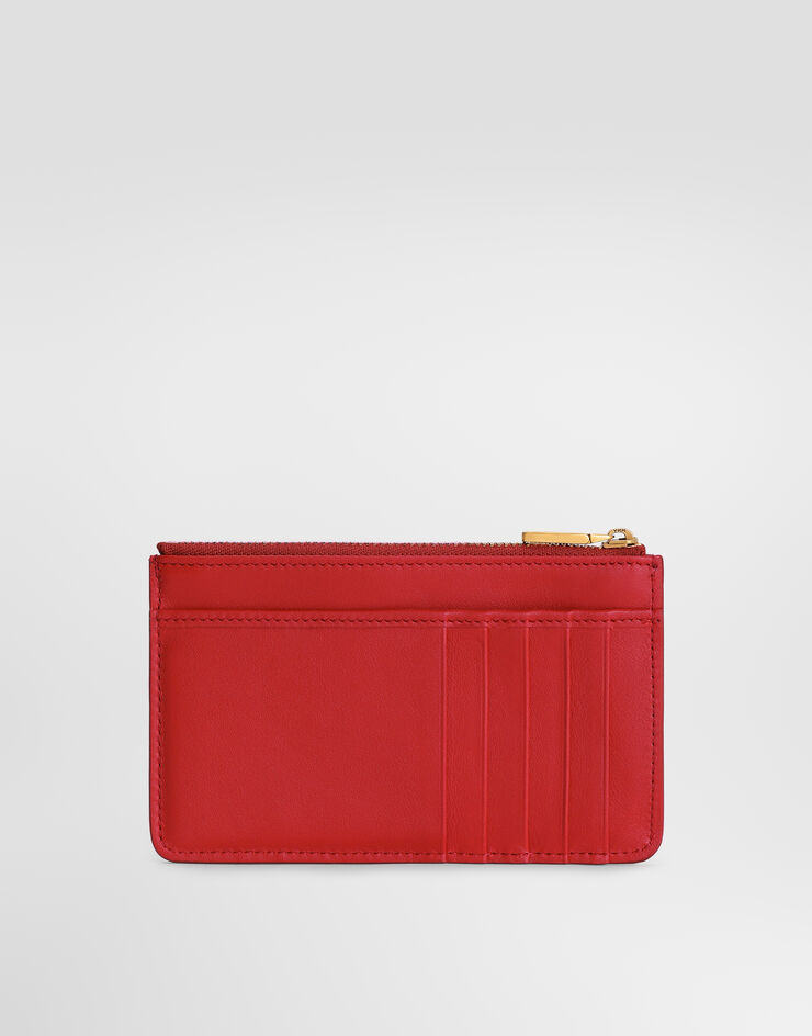 Dolce & Gabbana 3.5 calfskin card holder Red BI1261A3P00