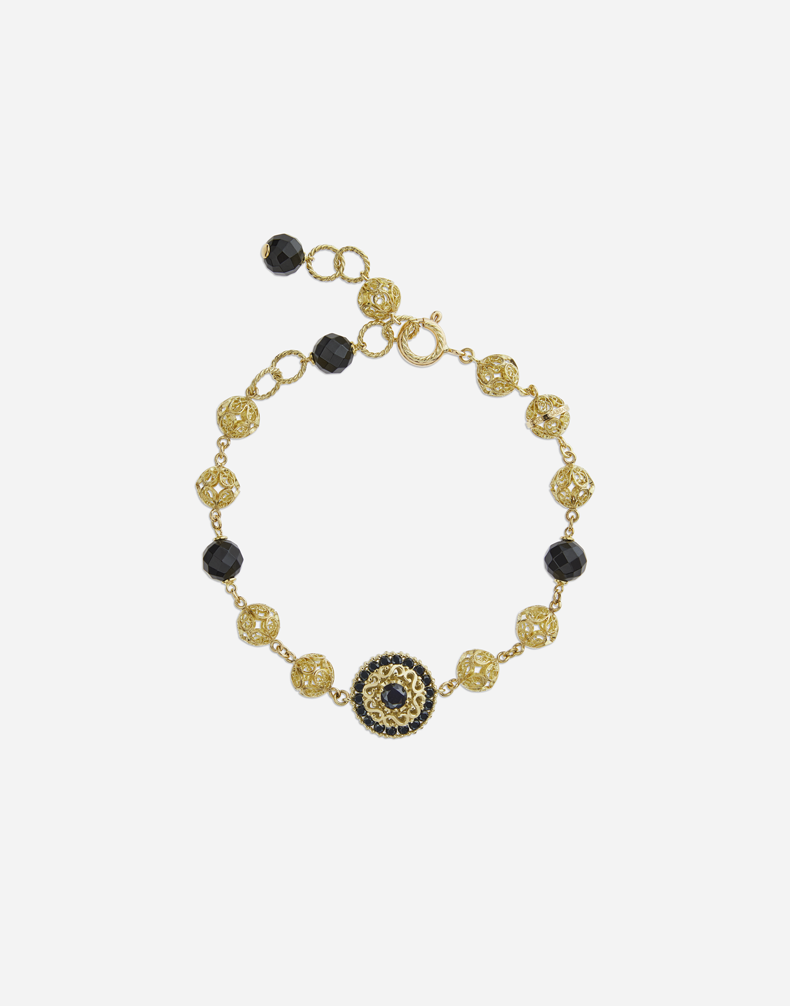 Dolce & Gabbana Gold bracelet with black sapphires Weiss WBQA1GWTSQS