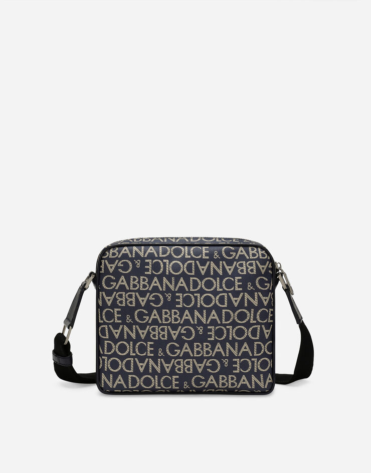 Dolce & Gabbana Coated jacquard crossbody bag Blue BM1622AJ705