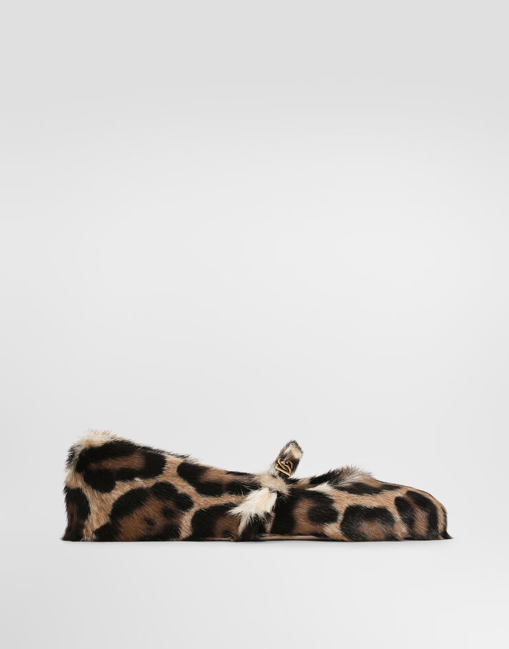 Dolce & Gabbana Ballerina in capra kid leo Dolce & Gabbana Ballerina in capra kid leo Multicolore CB0285A0409