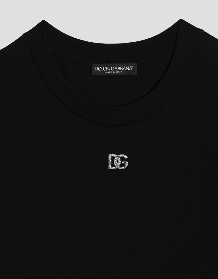 Dolce & Gabbana Cotton t-shirt with logo White F8N08ZG7B3U