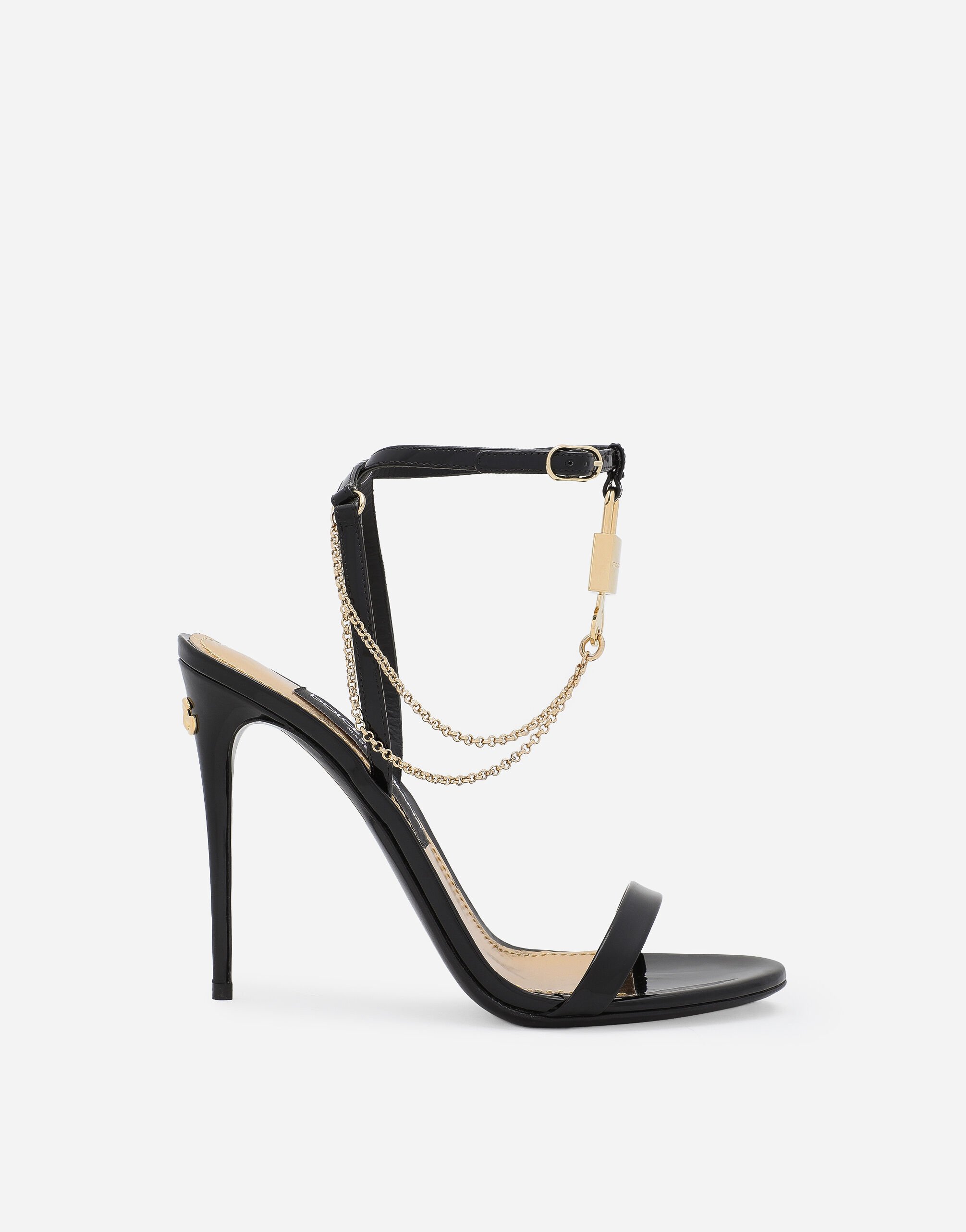 Dolce & Gabbana Patent leather sandals Black F6DFDTFLSIO