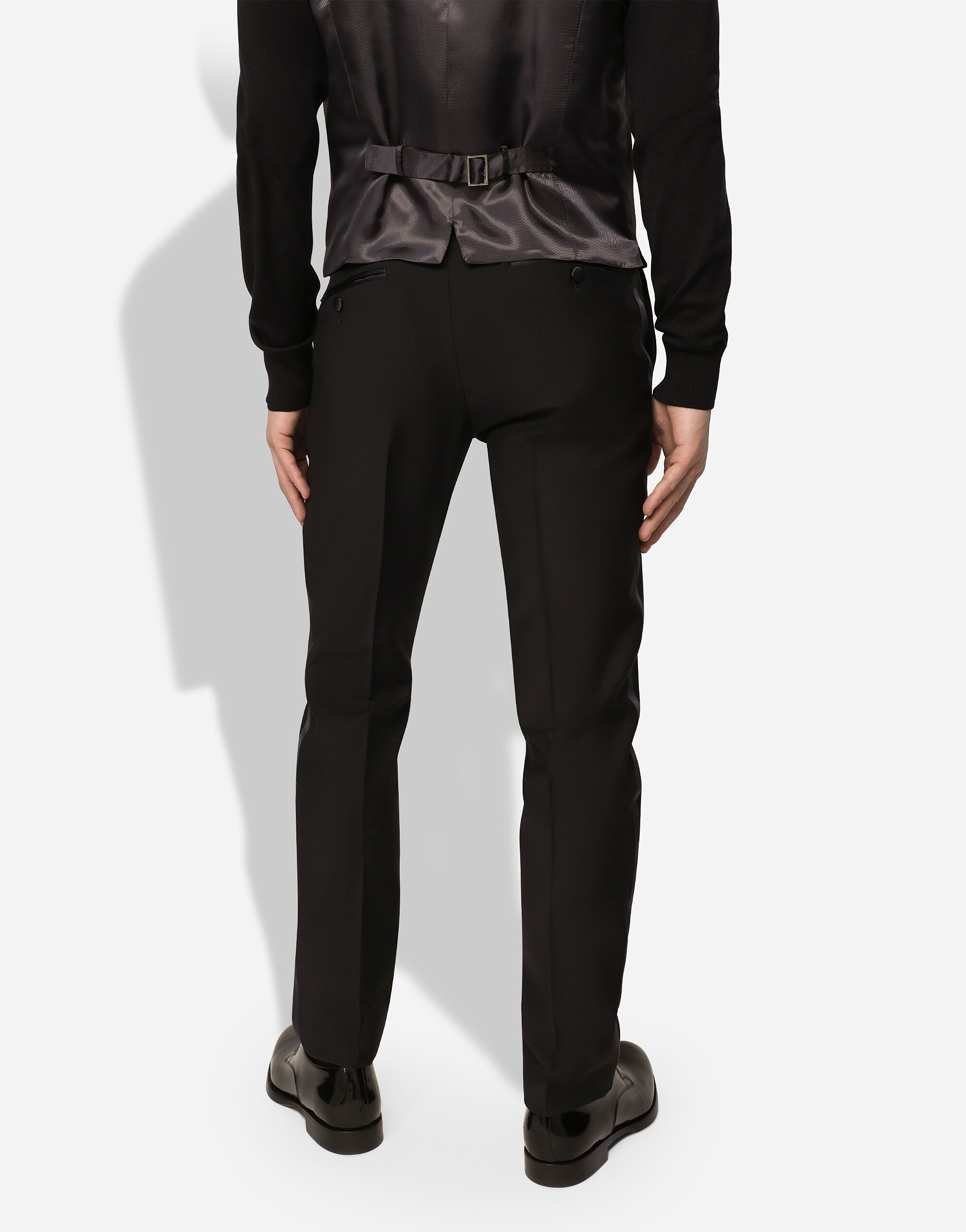 Single-breasted wool Martini-fit tuxedo suit in Blue for Men