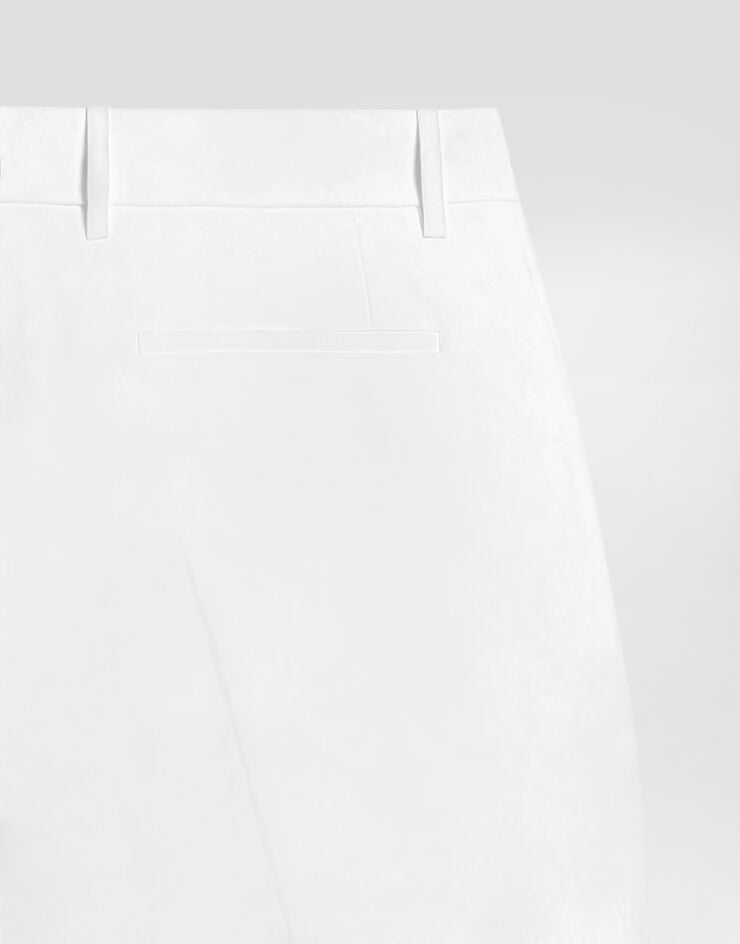 Dolce & Gabbana Linen trousers with double pleat Dolce & Gabbana Linen trousers with double pleat White GP16OTFU4JB
