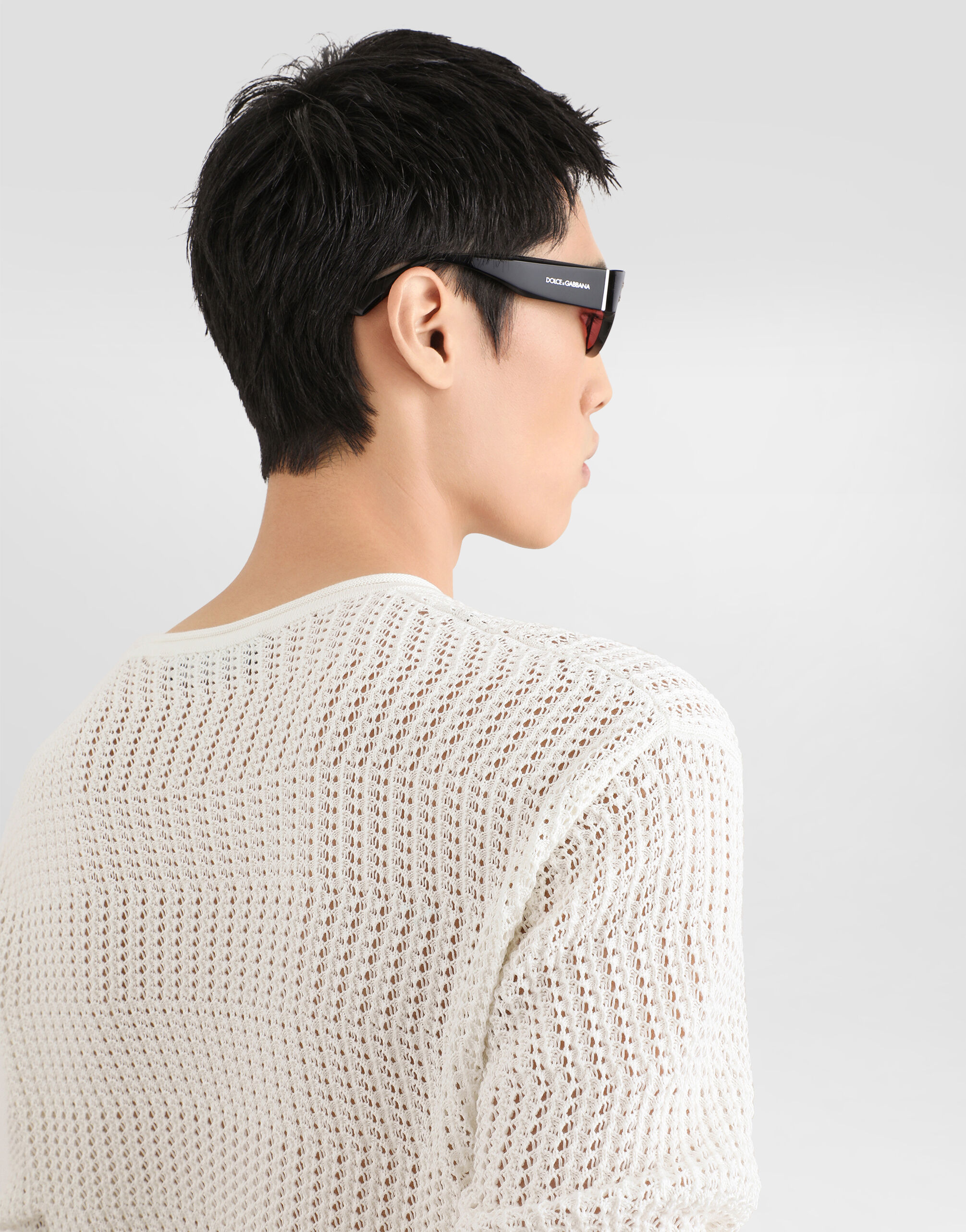 Crochet pullover in silk in Multicolor for Men | Dolce&Gabbana® US