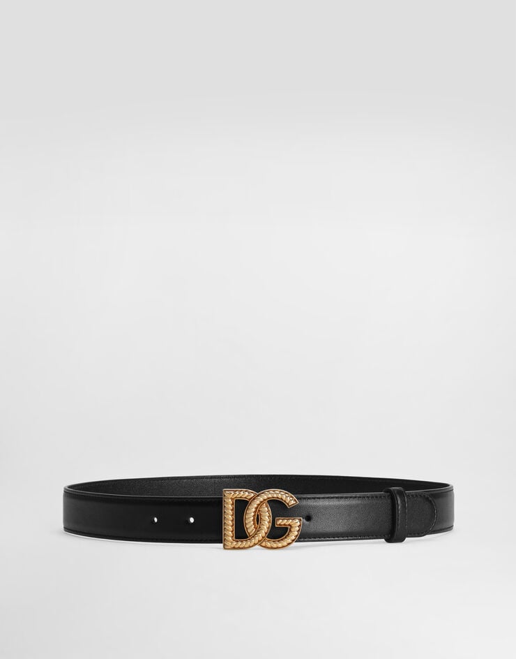 Dolce & Gabbana Ceinture à logo DG Noir BE1663AV956