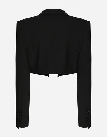 Dolce & Gabbana 울 개버딘 스펜서 턱시도 재킷 블랙 F2919TFU21E