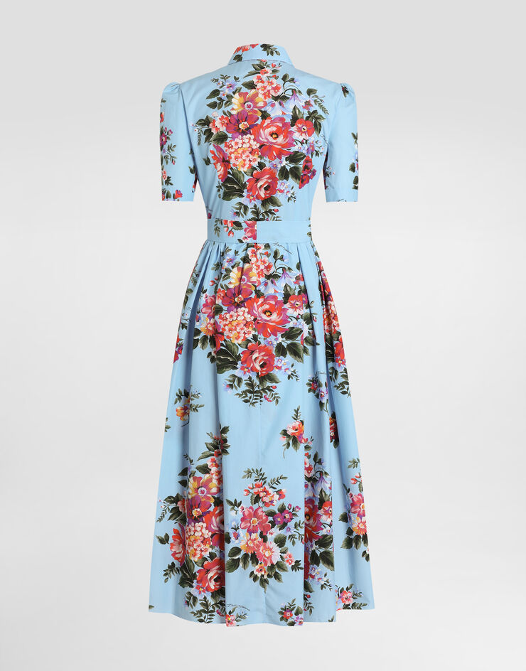 Dolce & Gabbana 衬衫式连衣裙 府绸 花束印花 Multicolor F6JFNTHS5UU