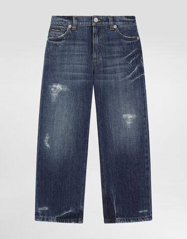 Dolce & Gabbana 5-pocket washed denim trousers Multicolor L42F88LDD53