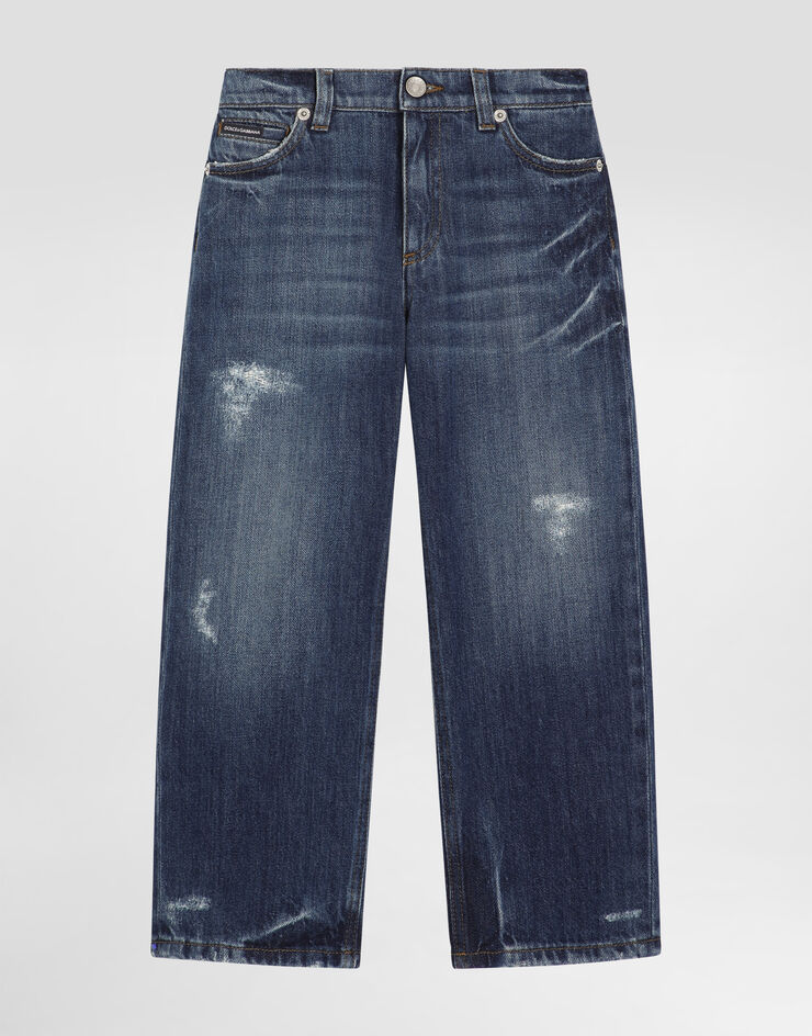 Dolce & Gabbana 5-pocket washed denim trousers Multicolor L42F88LDD53