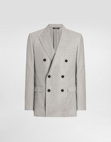 Dolce & Gabbana Double-breasted taormina wool jacket Grey G2NW1TFU25E