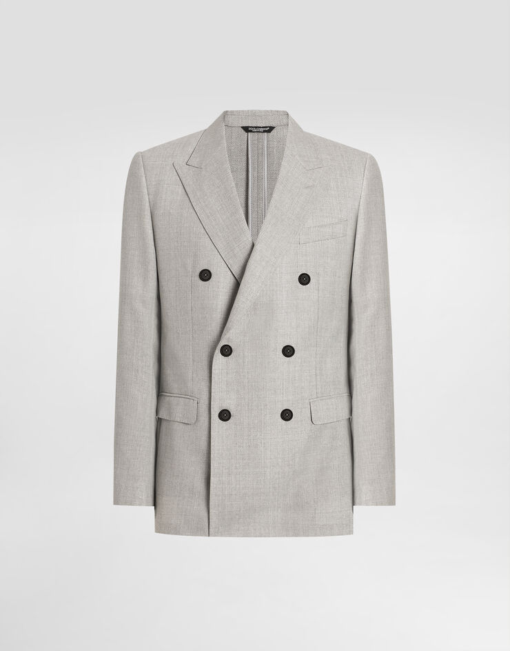 Dolce & Gabbana Double-breasted taormina wool jacket Grey G2NW1TFU25E