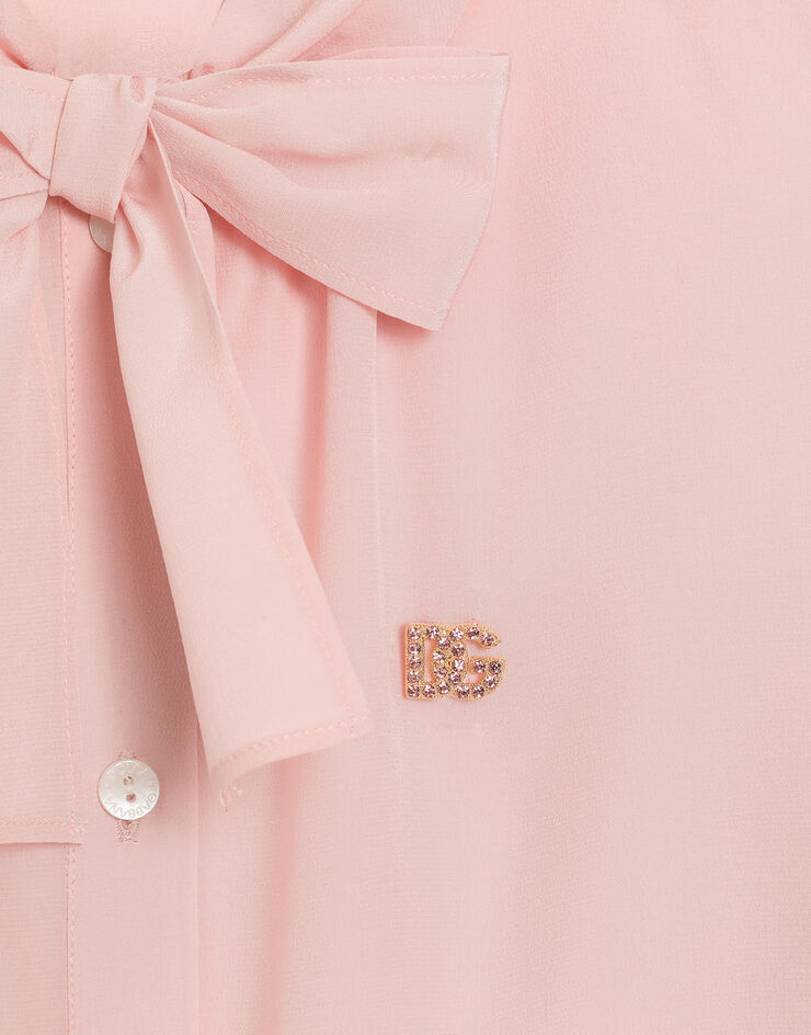Dolce & Gabbana Camicia in crepe de chine Rosa L56S30FU1A8