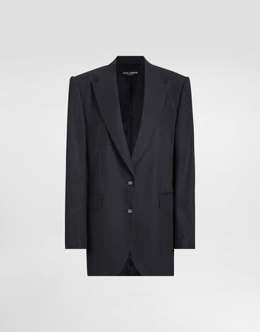 Dolce & Gabbana Oversize woolen jacket Grey F29GGTFU287