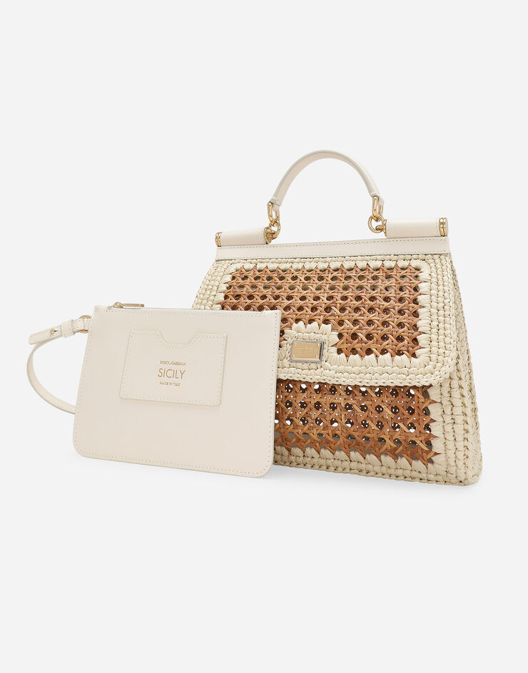Dolce & Gabbana Большая сумка Sicily с короткой ручкой бежевый BB6002AV888