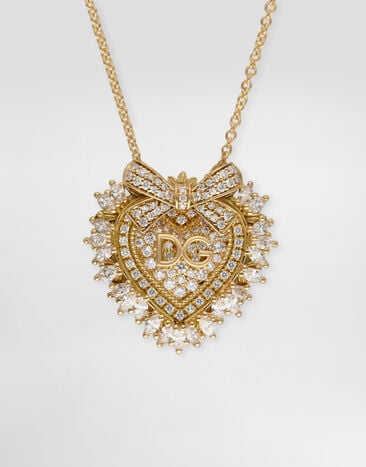 Dolce & Gabbana Devotion Necklace 18kt yellow gold and diamonds    Gold WNND1KWYEDW