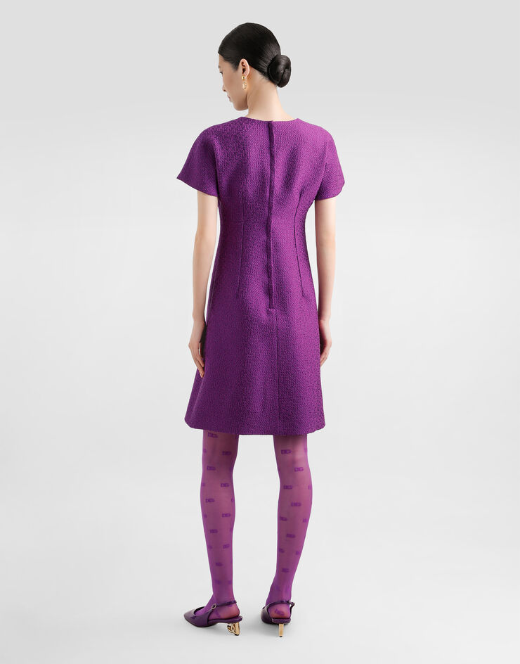 Dolce & Gabbana Tweed dress Purple F6TZLTHUMUA