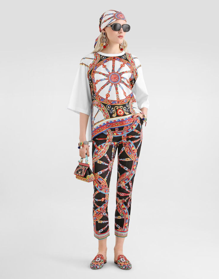 Dolce & Gabbana Carretto-print jersey t-shirt Multicolor F8W13TGDDVP
