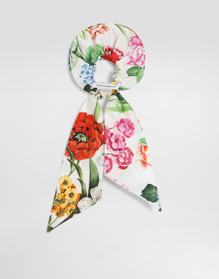 Dolce & Gabbana Coletero con lazo de popelina con estampado de flores Imprima LB7A22HS5S5