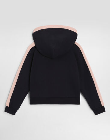 Dolce & Gabbana Cotton sweatshirt with logo Blue L5JWDRG7PWH