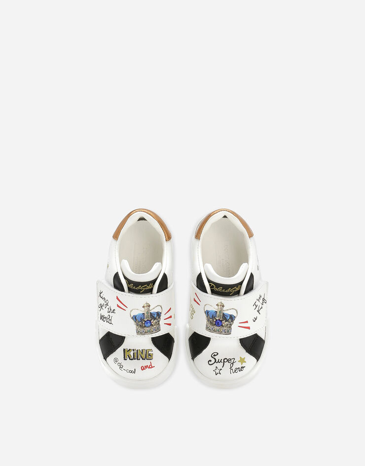 Dolce & Gabbana Sneakers Portofino en cuir de veau imprimé Multicolore DN0135AU120