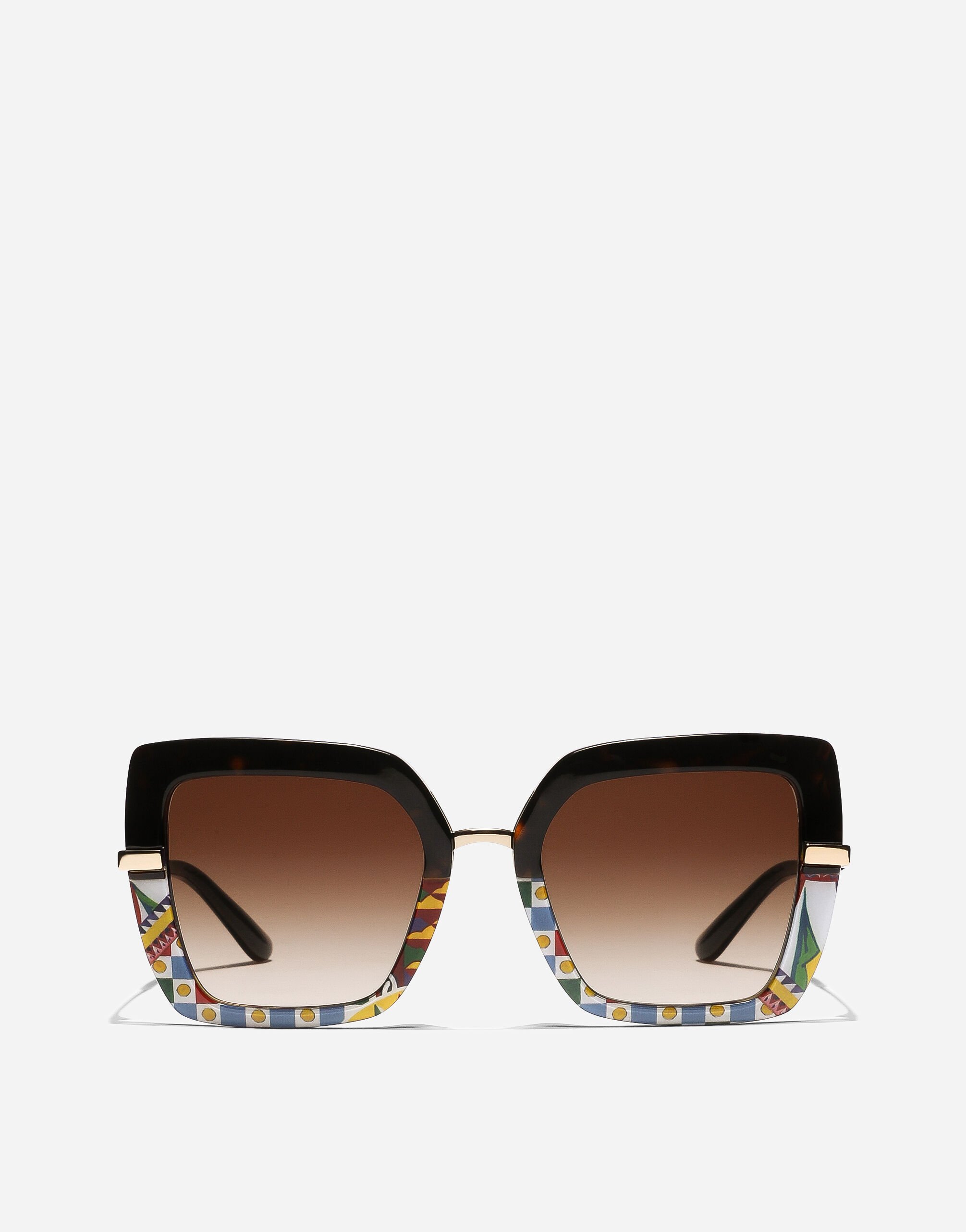 Dolce & Gabbana Солнцезащитные очки с принтом Half print Отпечатки F6ZT0THS5M3
