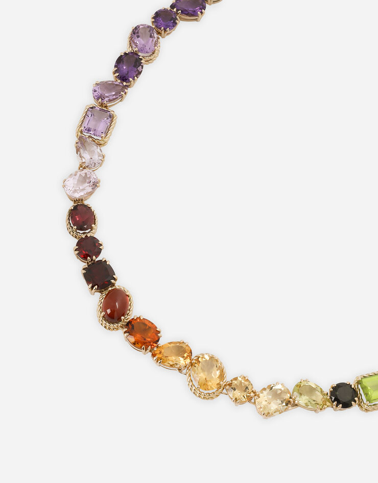 Dolce & Gabbana Necklace with multi-colored gems GOLD WNLB3GWMIX1