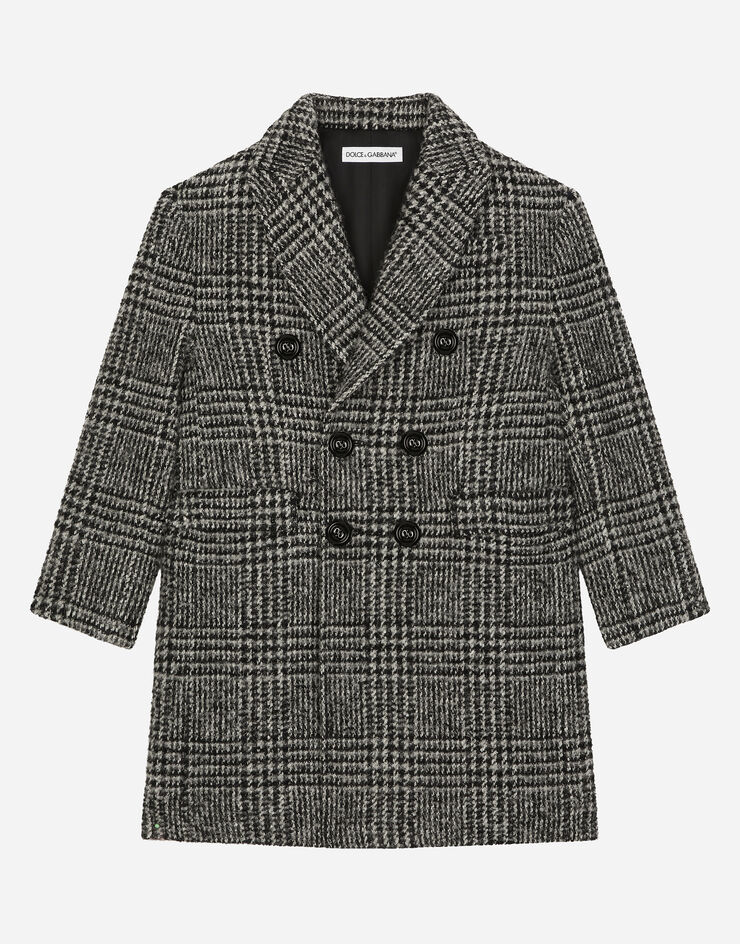 Dolce & Gabbana Double-breasted wool-blend herringbone coat Multicolor L42C32FQMJM