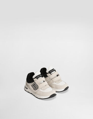 Dolce & Gabbana Mesh and split calfskin sneakers Multicolor DN0199AA954