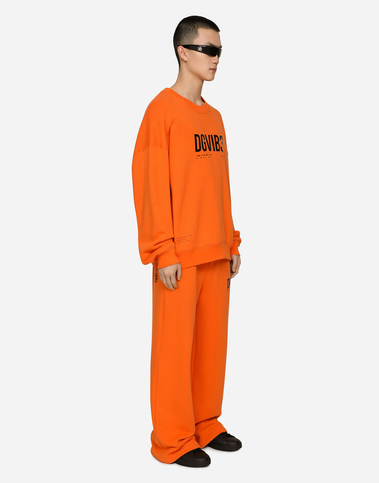 Dolce & Gabbana Jersey jogging pants with DGVIB3 print and logo 오렌지 GZ6EATG7K3G