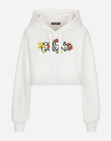 Dolce & Gabbana Cropped-Sweatshirt mit Blumenprint Print F755RTHS5Q0
