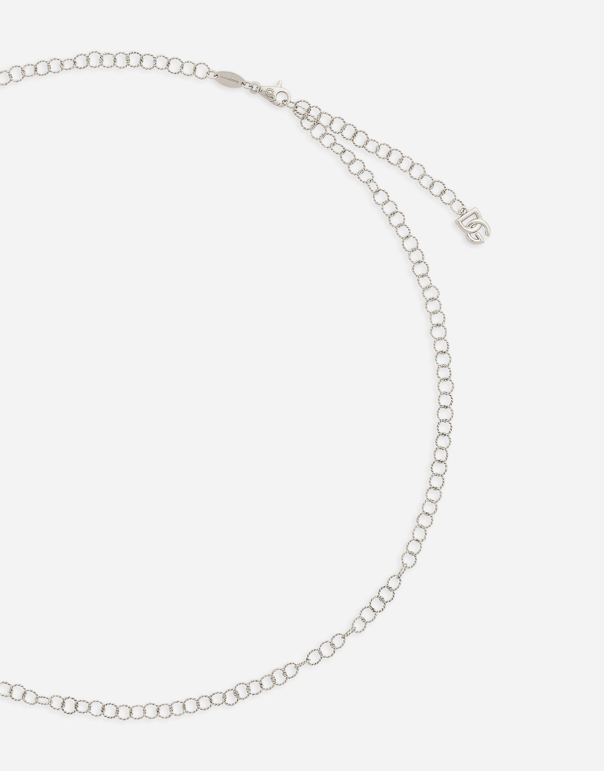 White gold top wire necklace