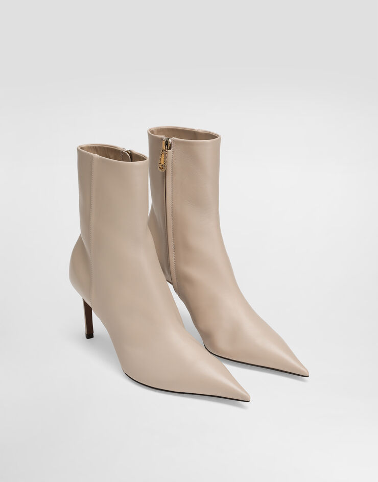 Dolce & Gabbana Devotion calfskin ankle boots Beige CT1083AP412