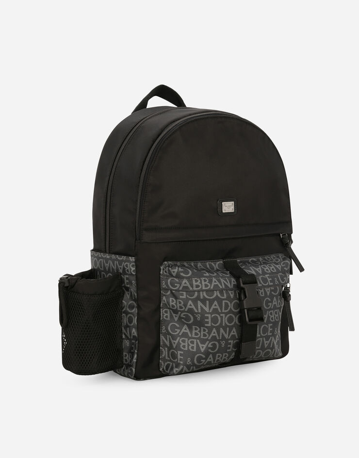 Dolce&Gabbana Nylon backpack with jacquard logo details Multicolor EM0125AA980