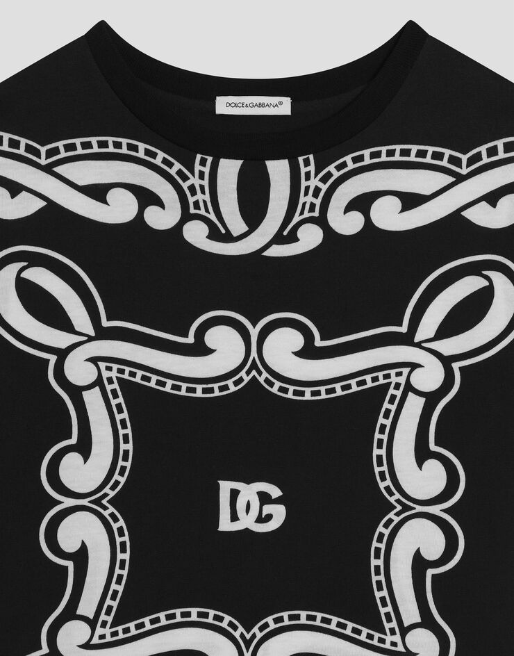 Dolce & Gabbana Camiseta de punto con estampado Bandana Imprima L4JTHUII7FY