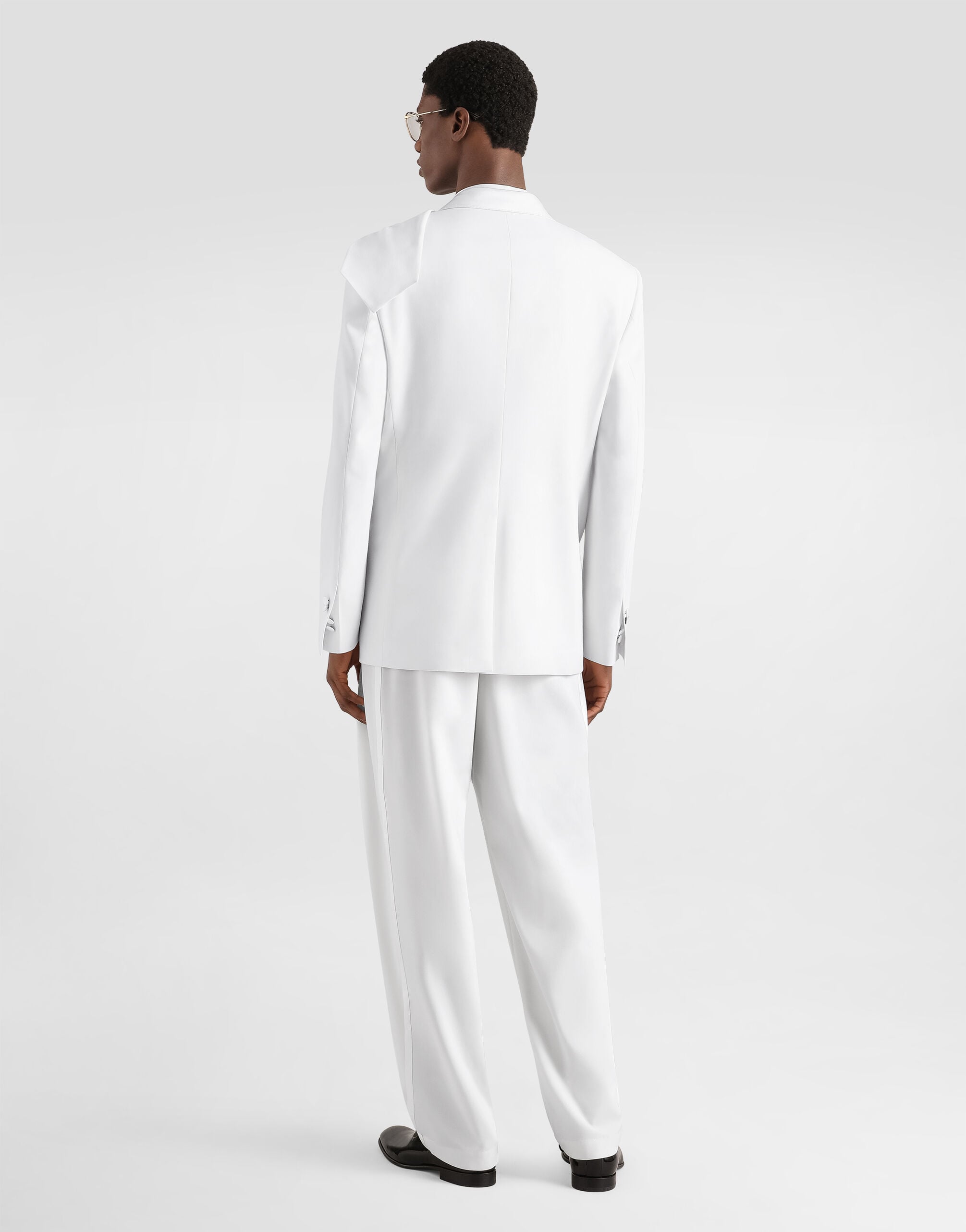 Palermo single-breasted tuxedo jacket in virgin wool - thumbnail 3
