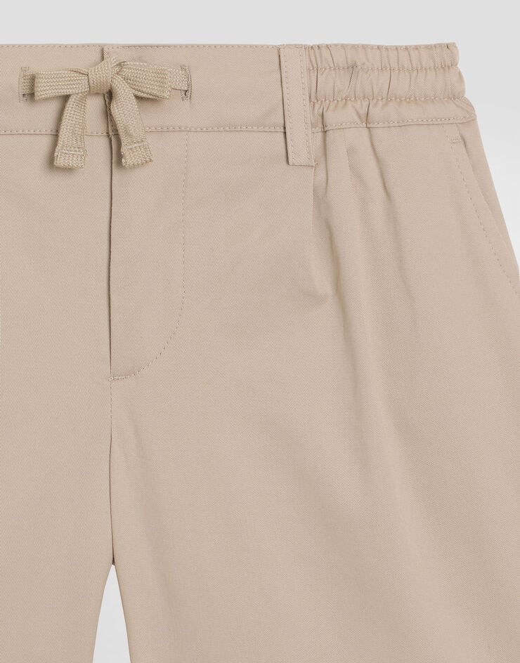 Dolce & Gabbana Gabardine shorts Beige L42Q95G7M4D