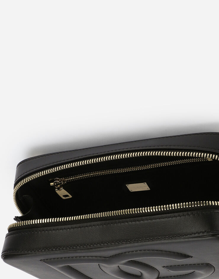 Dolce & Gabbana DG Logo Bag camera bag  piccola in pelle di vitello Nero BB7289AW576