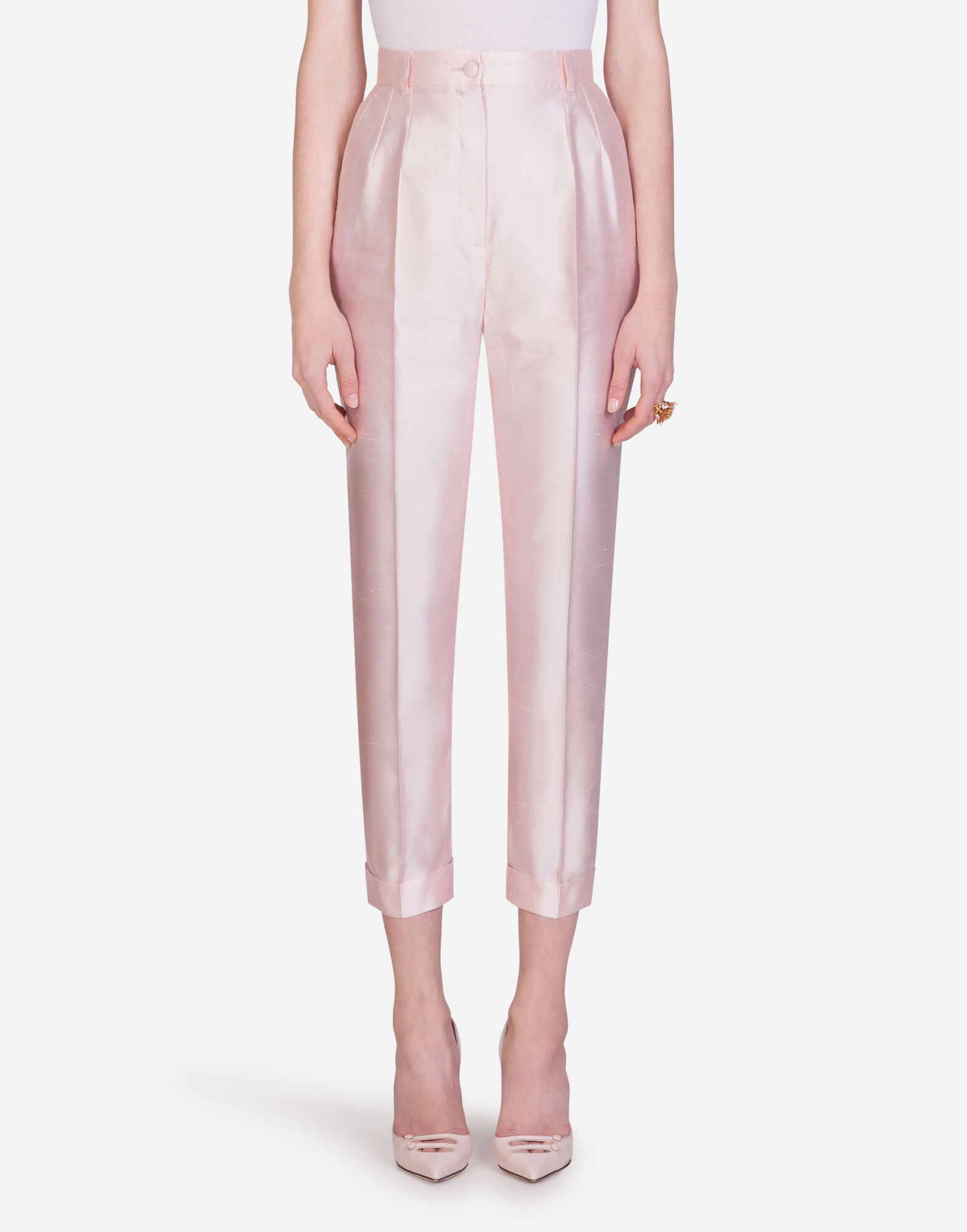 Silk shantung pants best sale