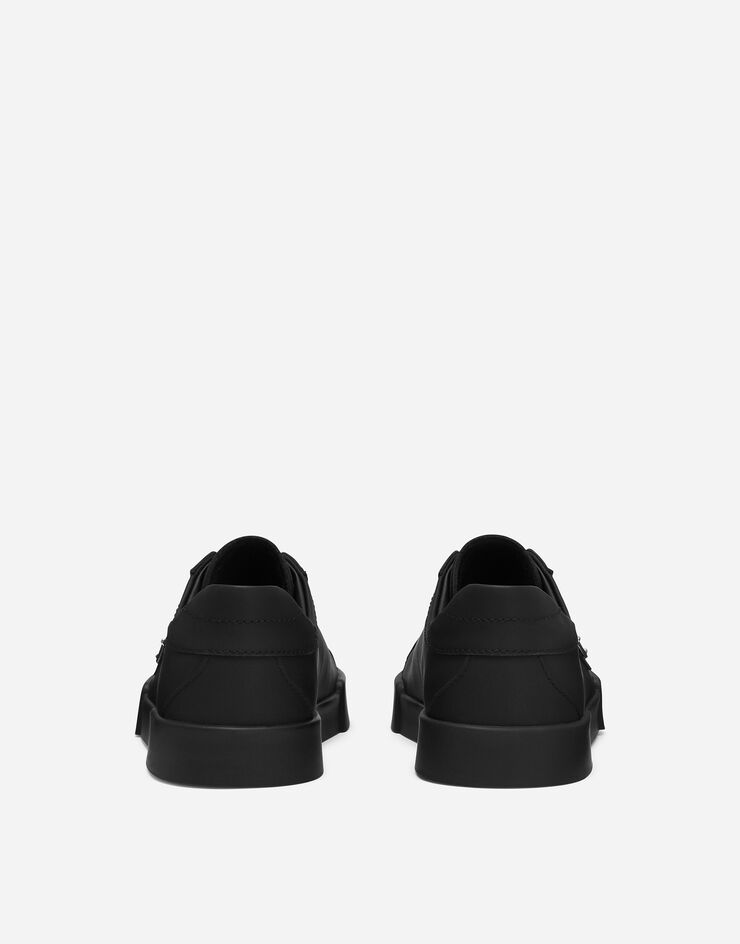 Dolce & Gabbana Zapatilla Portofino Vintage en piel de becerro Negro DA5183A3444