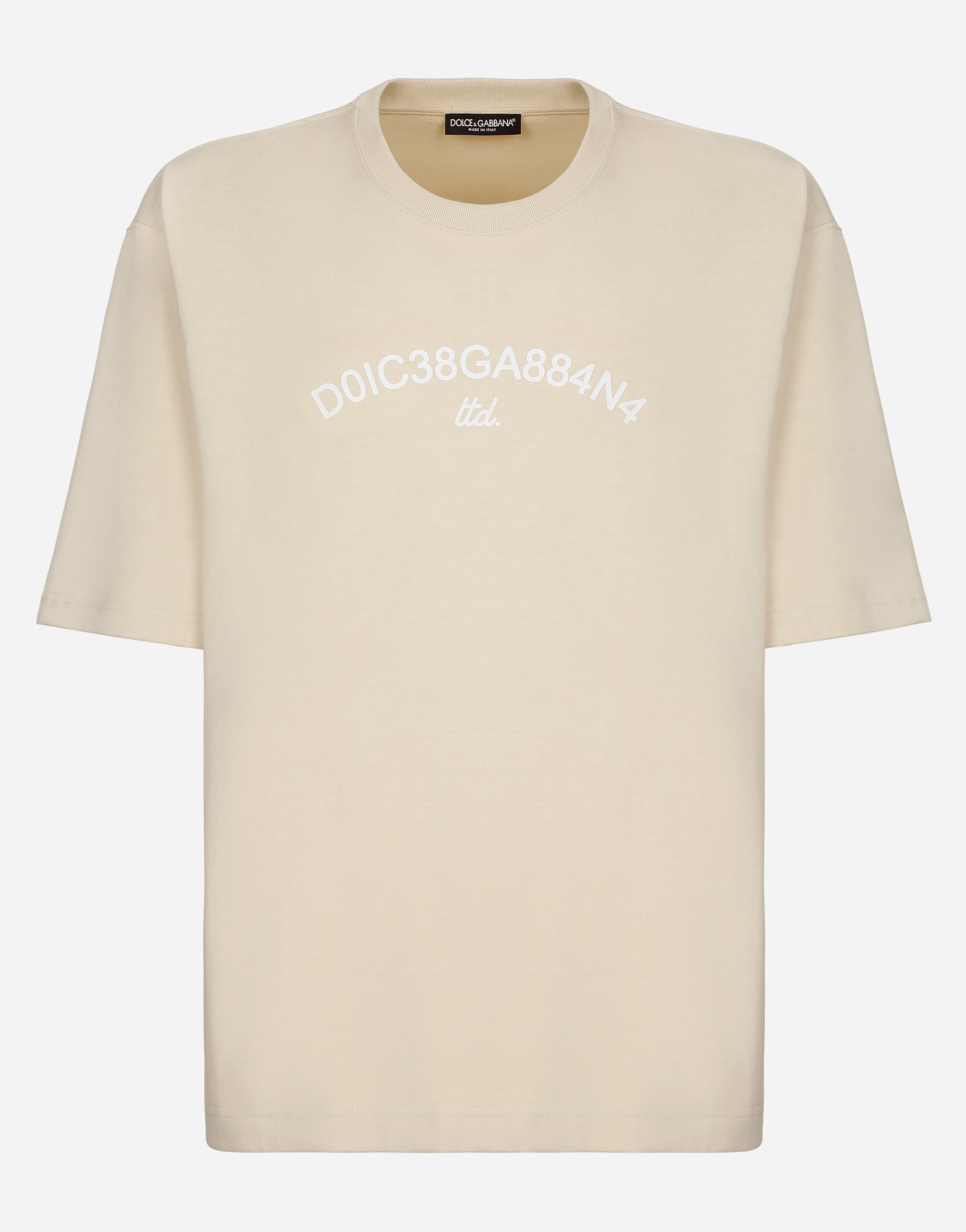 Dolce & Gabbana Cotton T-shirt with Dolce&Gabbana logo Multicolor G2TN4TFR20N